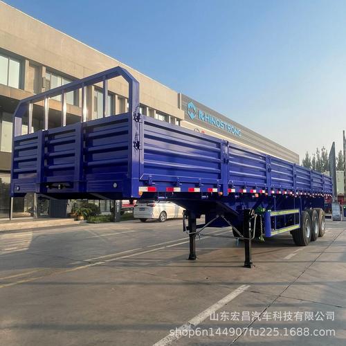 13米栏板半挂车境外供应方案 385单胎普通货物运输车标车详解
